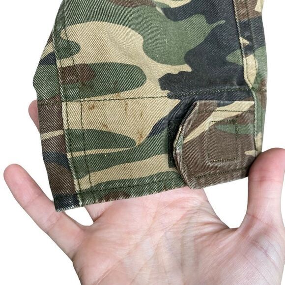 Dance & Marvel Green Camo Zippered Utility Jacket w/Pockets Small oversized - Picture 6 of 10